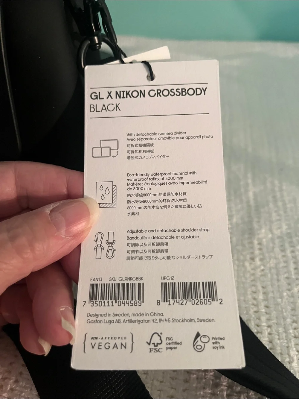 Black Crossbody Camera Bag Gaston Luga X Nikon